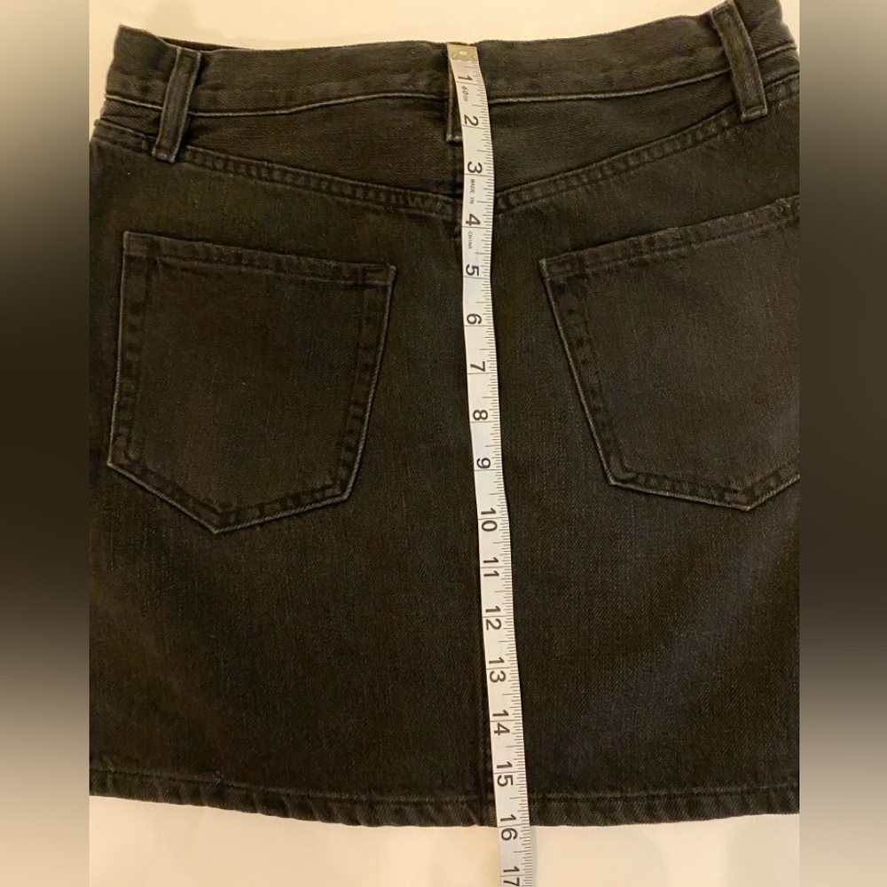 FRAME DENIM Black Dryden Studded Motif Denim Mini Skirt SZ 27 (S) - Picture 8 of 8